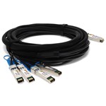 Picture of Mikrotik® Compatible TAA Compliant 40GBase-CU QSFP+ to 4xSFP+ Direct Attach Cable (Passive Twinax, 3m)