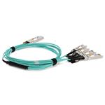 Picture of Cisco® QSFP-4SFP25G-AOC1M Compatible TAA Compliant 100GBase-AOC QSFP28 to 4xSFP28 Direct Attach Cable (850nm, MMF, 1m)