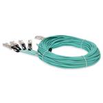 Picture of Cisco® QSFP-4SFP25G-AOC20M Compatible TAA Compliant 100GBase-AOC QSFP28 to 4xSFP28 Direct Attach Cable (850nm, MMF, 20m)
