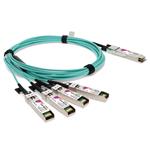 Picture of Cisco® QSFP-4SFP25G-AOC4M Compatible TAA Compliant 100GBase-AOC QSFP28 to 4xSFP28 Direct Attach Cable (850nm, MMF, 4m)