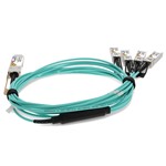 Picture of Juniper Networks® Compatible TAA 100GBase-AOC QSFP28 to 4xSFP28 Active Optical Cable (850nm, MMF, 2m)