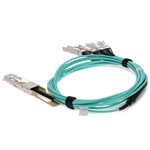 Picture of Siemon® Compatible TAA 100GBase-AOC QSFP28 to 4xSFP28 Active Optical Cable (850nm, MMF, 3m)