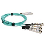 Picture of MSA and TAA Compliant 100GBase-AOC QSFP28 to 4xSFP28 Active Optical Cable (850nm, MMF, 9m)