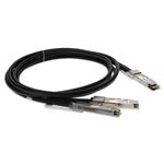 Picture of MSA and TAA Compliant 400GBase-CU QSFP-DD 400G to 2xQSFP56 200G PAM-4 Direct Attach Cable (Passive Twinax, 3m)