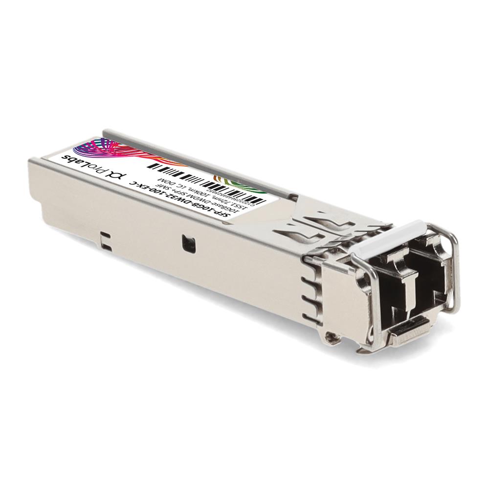 Picture of Extreme Networks® Compatible TAA 10GBase-DWDM SFP+ Transceiver C-Band 100GHz (SMF, 1551.72nm, 100km, LC, DOM)