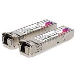 Picture of 1 Pair of Ubiquiti® UF-SM-1G-S Compatible TAA 1000Base-BX SFP Transceiver (SMF, 1310nmTx/1550nmRx and 1550nmTx/1310nmRx, 3km, LC, DOM)