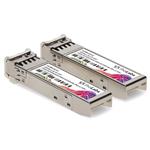Picture of 1 Pair of Ubiquiti® UF-SM-1G-S Compatible TAA 1000Base-BX SFP Transceiver (SMF, 1310nmTx/1550nmRx and 1550nmTx/1310nmRx, 3km, LC, DOM)