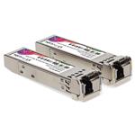 Picture of 1 Pair of Ubiquiti® UF-SM-1G-S Compatible TAA 1000Base-BX SFP Transceiver (SMF, 1310nmTx/1550nmRx and 1550nmTx/1310nmRx, 3km, LC, DOM)
