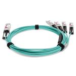 Picture of Intel® X4AOCBL3 Compatible TAA Compliant 40GBase-AOC QSFP+ to 4xSFP+ Active Optical Cable (850nm, MMF, 3m)
